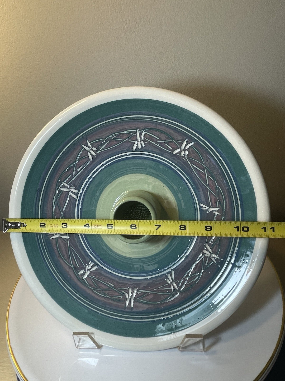 Japanese Ikebanaware Vase Plate/ Bowl 11.5 Inches