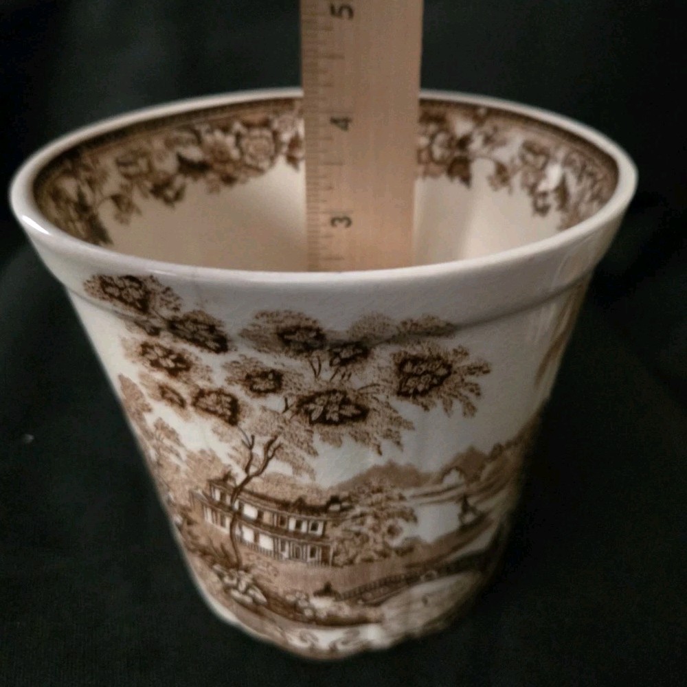 Pot Tonquin Royal Staffordshire By Clarice Cilff England VTG Brown Trees Water