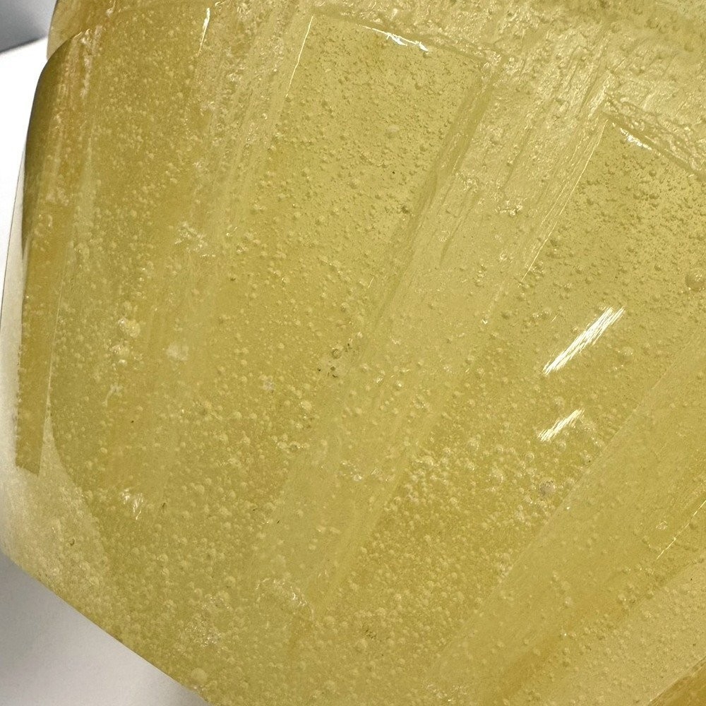 Daum France Rhythms Yellow Crystal Art Glass Vase Large 10.6″ Signed France