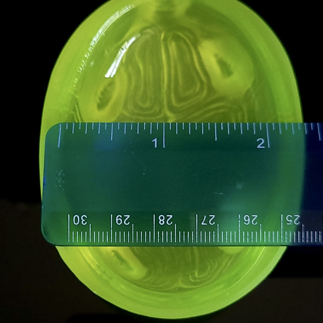 Uranium Glass Trinket Box Turtle Art Deco Vaseline Yellow Frosted Glass Box