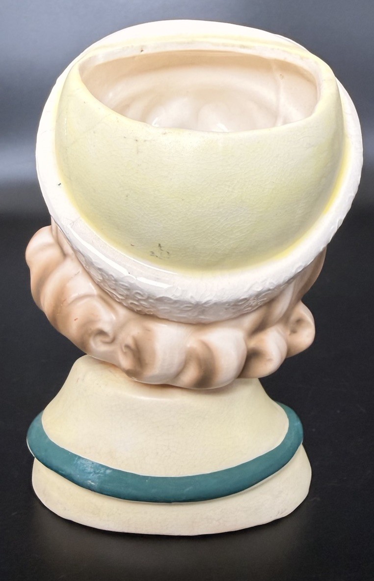 Vintage Jackie O Pillbox Hat Head Vase Trimont Lady Head Vase 6”