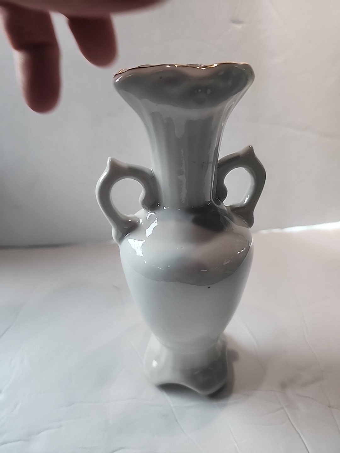 Cyprus Vase 6.5 Inches Tall 2.5 Wide Opening 2 Inches Vintage Dupe Greece Greek