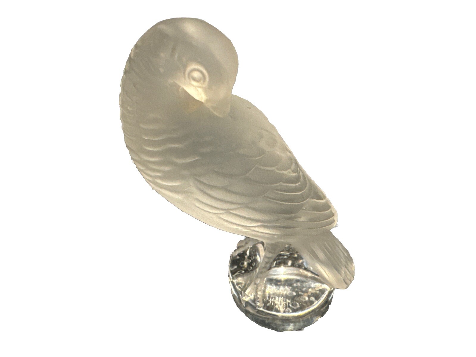Lalique Figurine – TOURTERELLE PREENING TURTLEDOVE- FREE Shipping