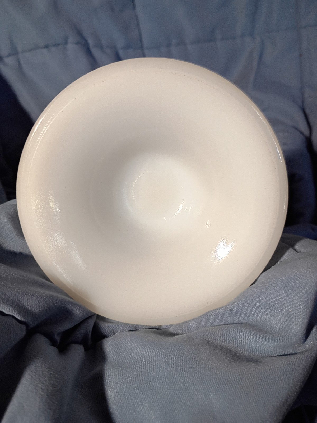 Vintage Hobnail White Milk Glass Vase Fluted Scalloped Top 9.5″ Tall