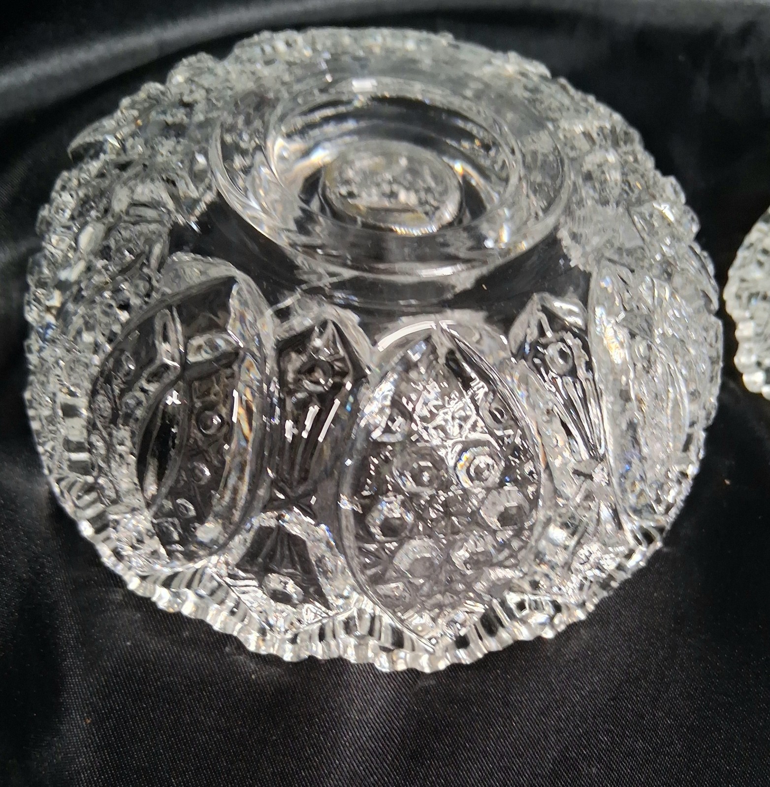 L.E Smith Clear Glass Candle Holders McKee Glentec Vintage Rare 70s EUC