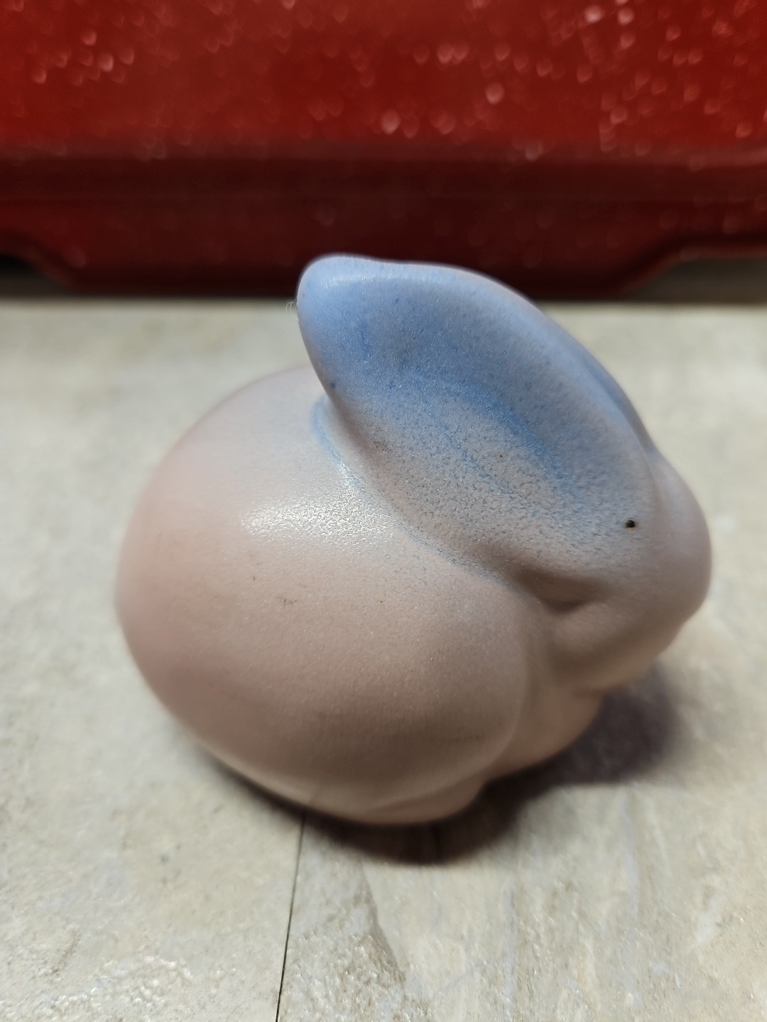 Vintage Van Briggle Bunny Rabbit Art Pottery Figurine Aspen Sunrise Glaze