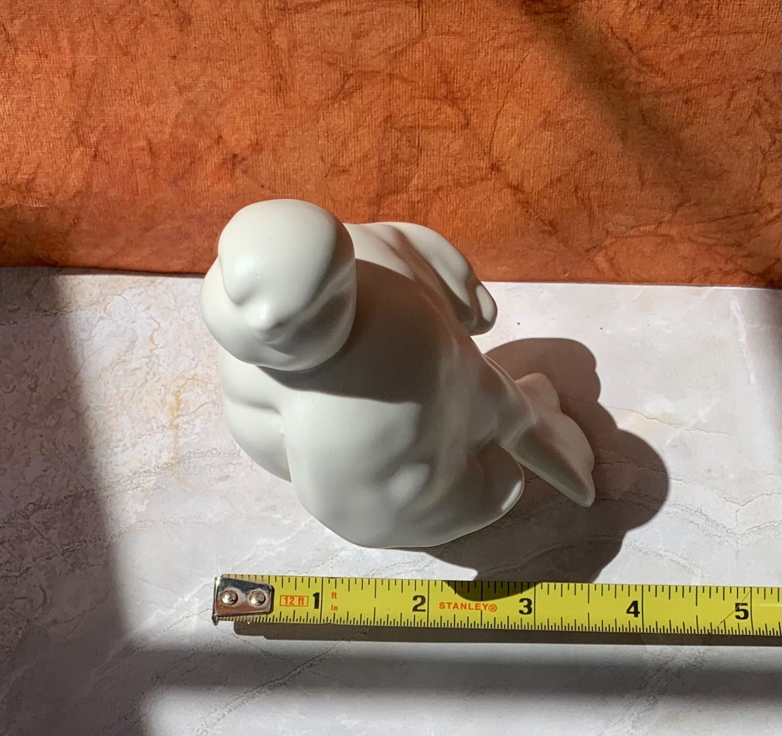 Vintage Kay Finch Pottery – White Baby Love Bird Animal Figurine, signed