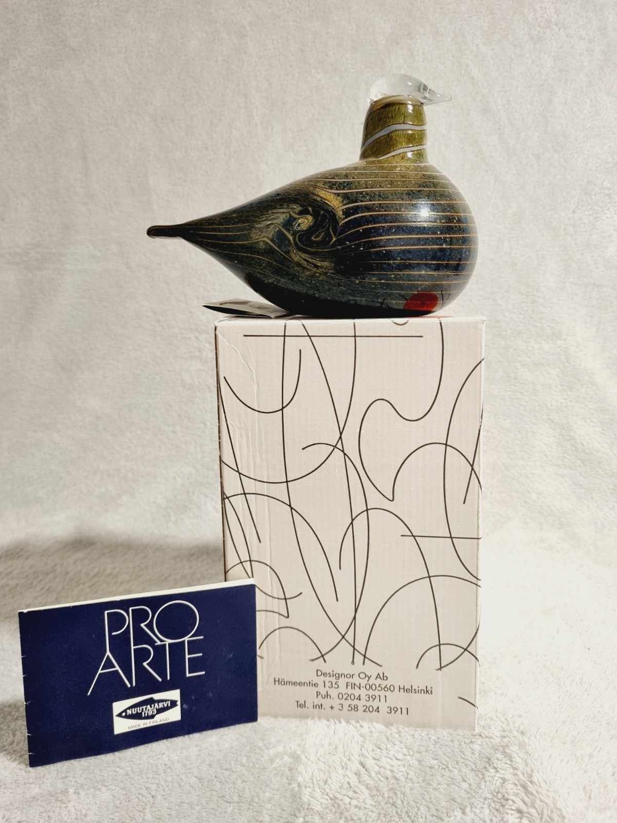 Oiva Toikka Long Tailed Duck. Hand Blown. Glass Bird From Finland.