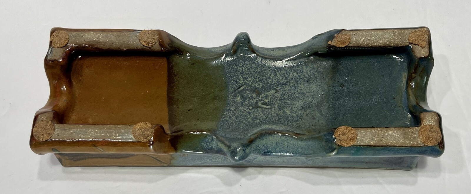 John Glick Plum Tree Pottery 11½” Long x 4″ Wide Abstract Modern Lidded Box