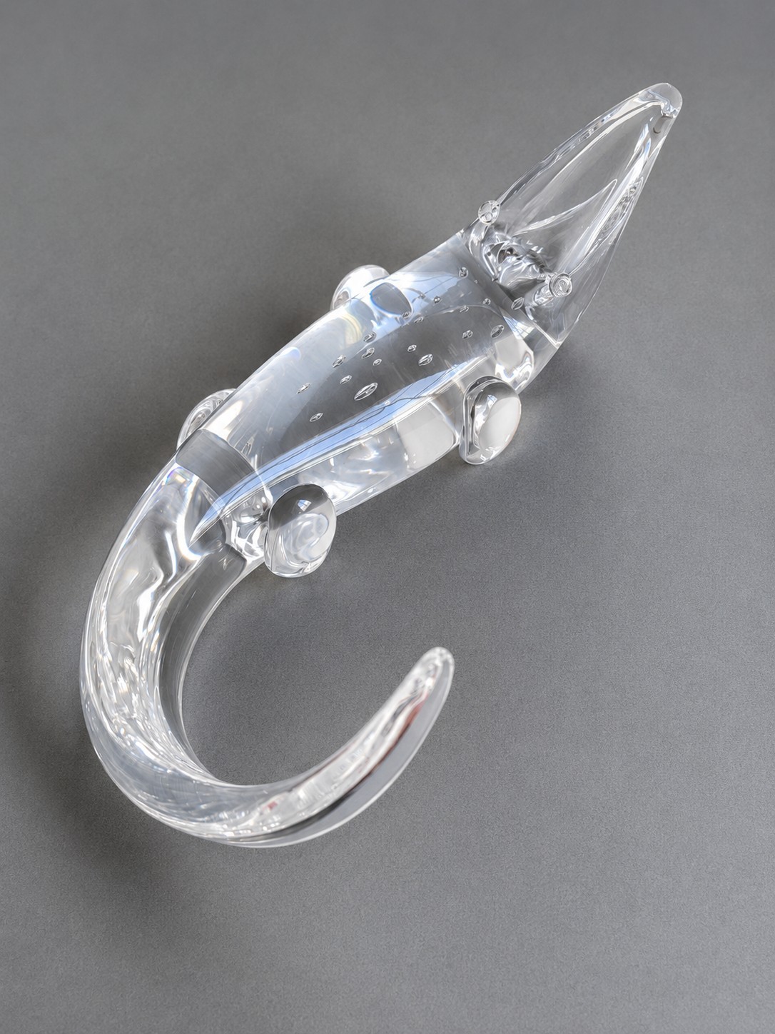 Steuben Crystal Alligator #8225 James Houston 1968 Signed Sculpture