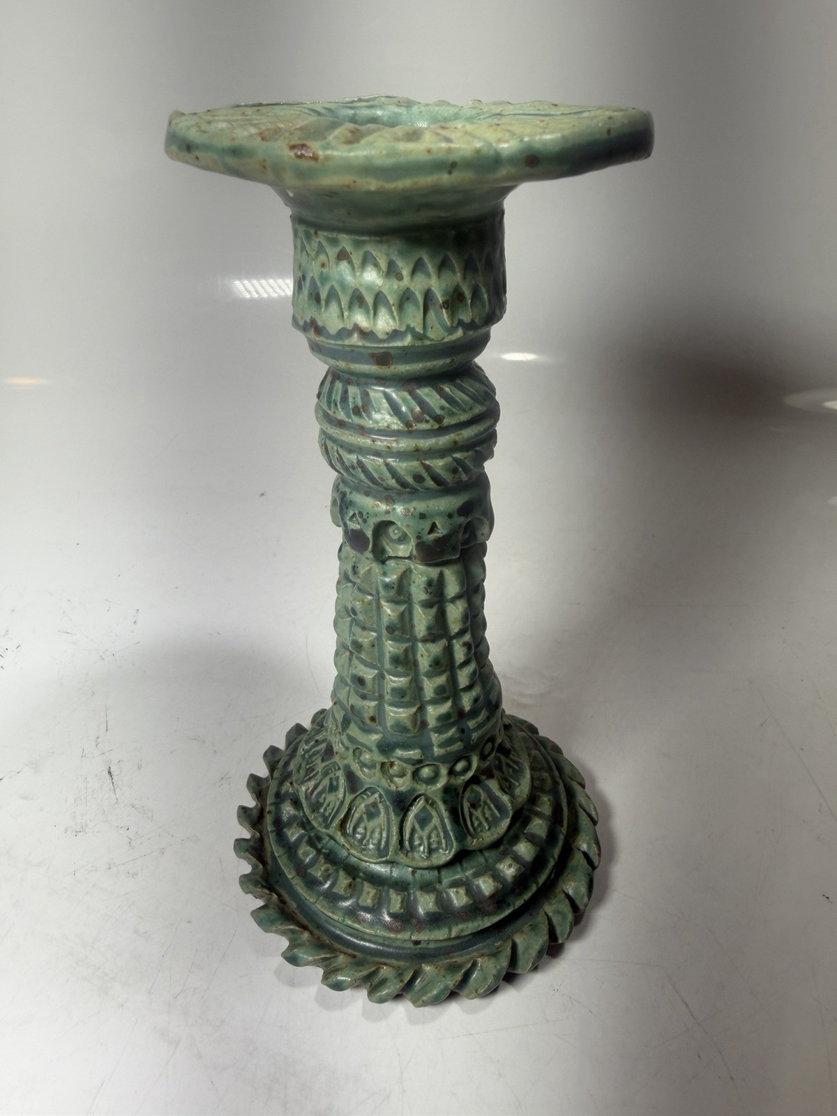 Vintage 1970’s Barbara Brotman Candleholders Studio Pottery Brutalist Signed BB