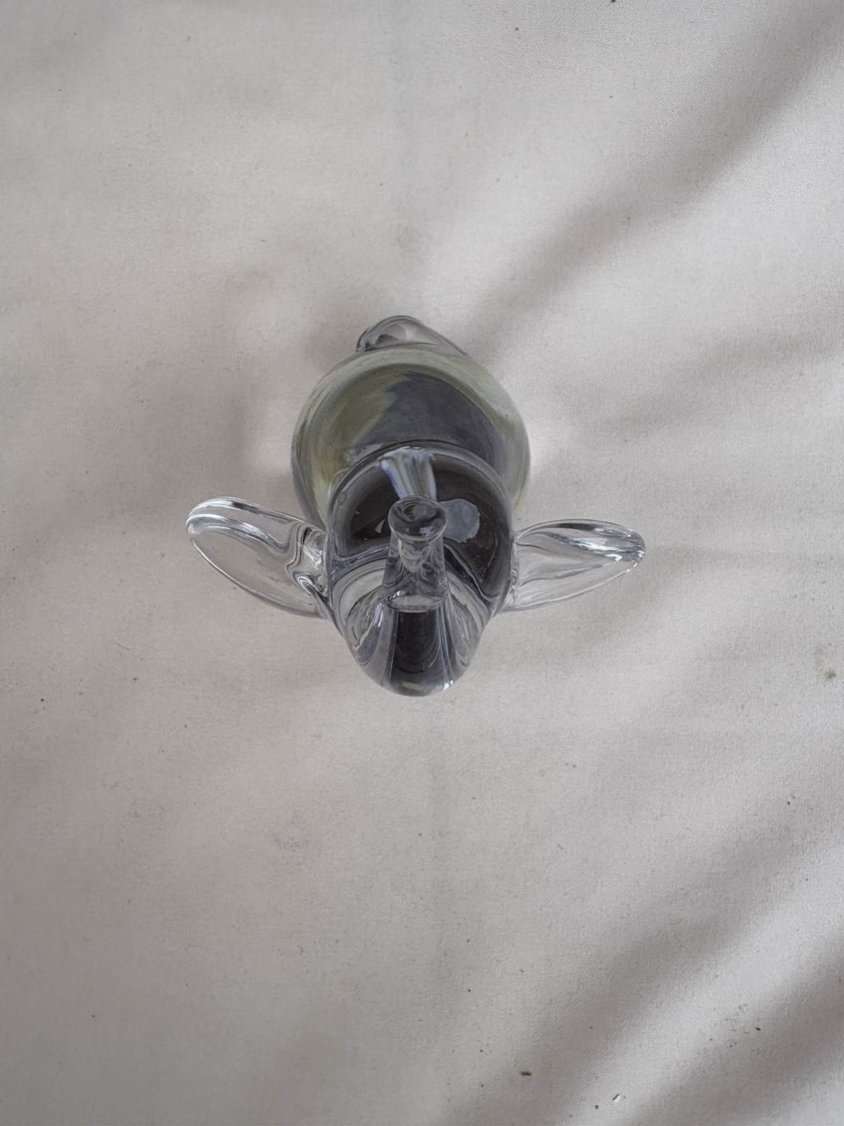 VTG clear art glass elephant figurine and paperweight – ~3x3x4.25