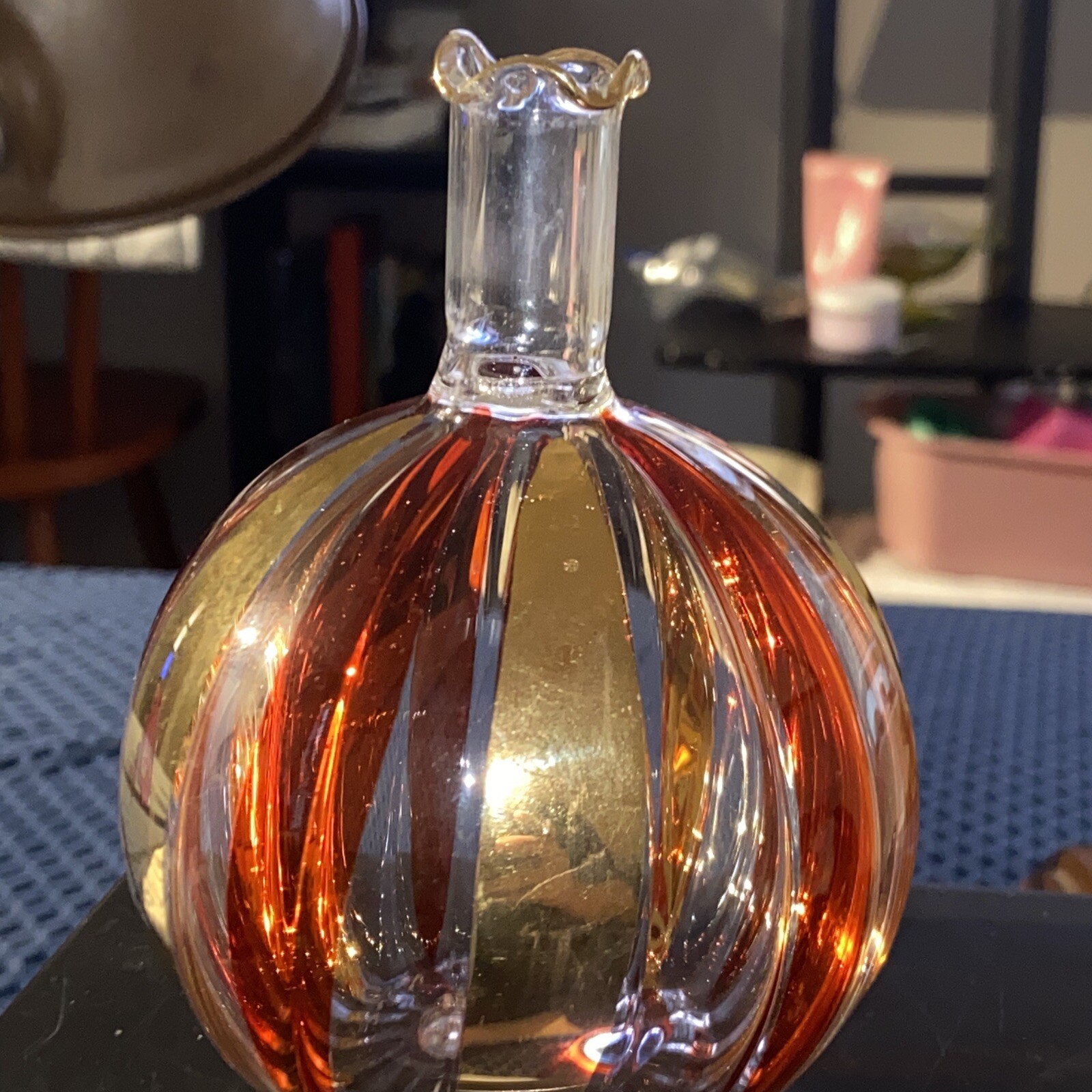 PARISE VETRO RED AND GOLD Glass Bottle