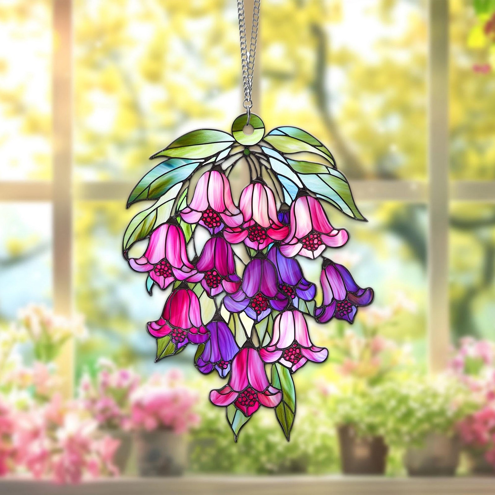 Lily of the Valley Acrylic Window Suncatcher, May Birth Flower Gift for Mom