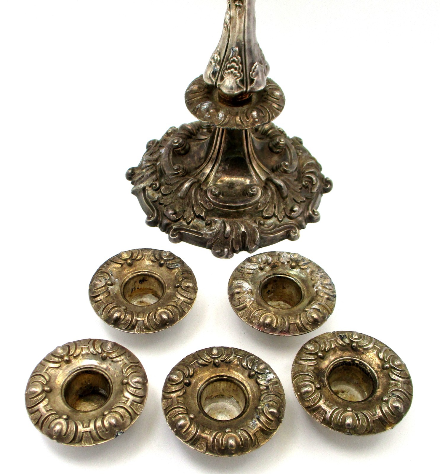 Bell Mark Old Sheffield Dies 1785‑1860 Silverplate 5‑Arm Candelabra England