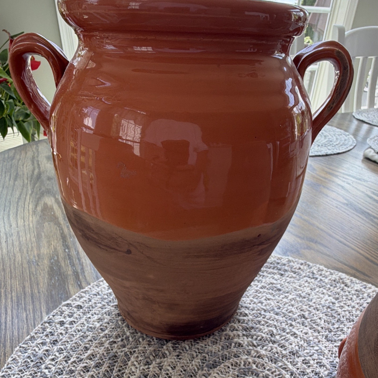 Vintage Italian Terracotta Amphora Vase Set Rustic Tuscan Farmhouse Pottery Pair