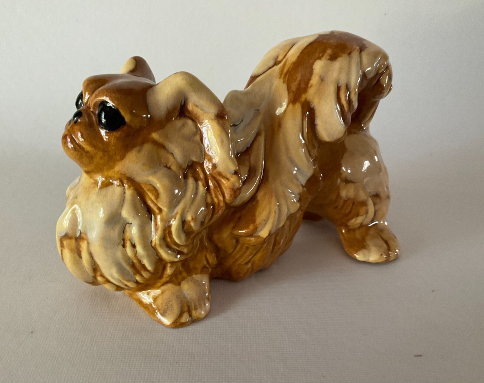 htf Royal Haeger PEKINESE Pekingese Dog Art Pottery 1950s usa Hickman 7 1/4″