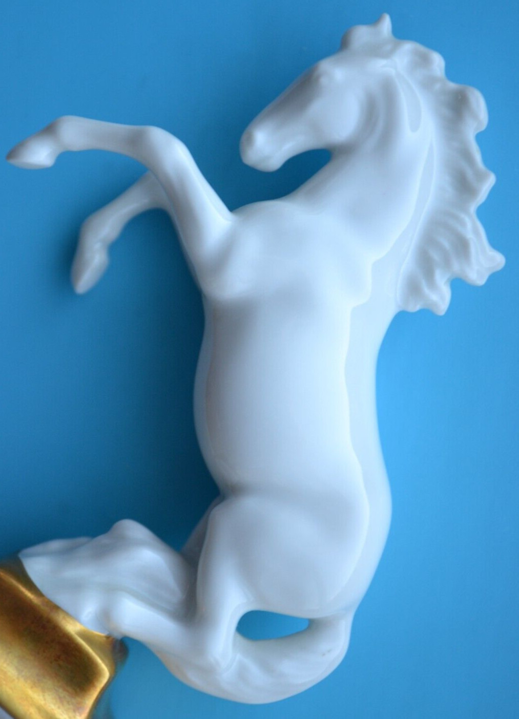 Rosenthal Germany Porcelain “Rearing Horse” White Figurine 1027 M H Fritz 3-7/8″
