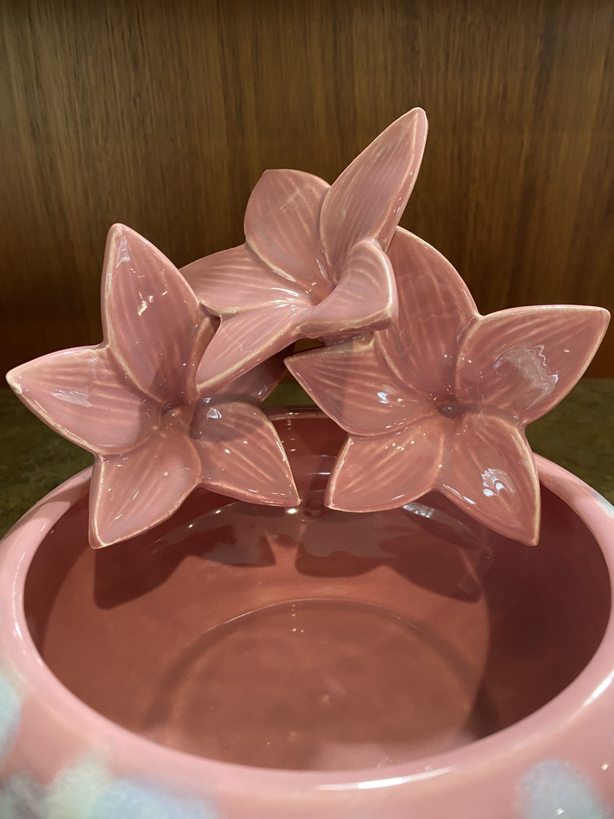 Vintage Royal Haeger by Royal Hickman, Mauve Agate Lily Planter Bowl
