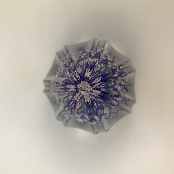 Perthshire Pyramid Paperweight Blue 2000s Vintage Special Edition Unsigned Cone