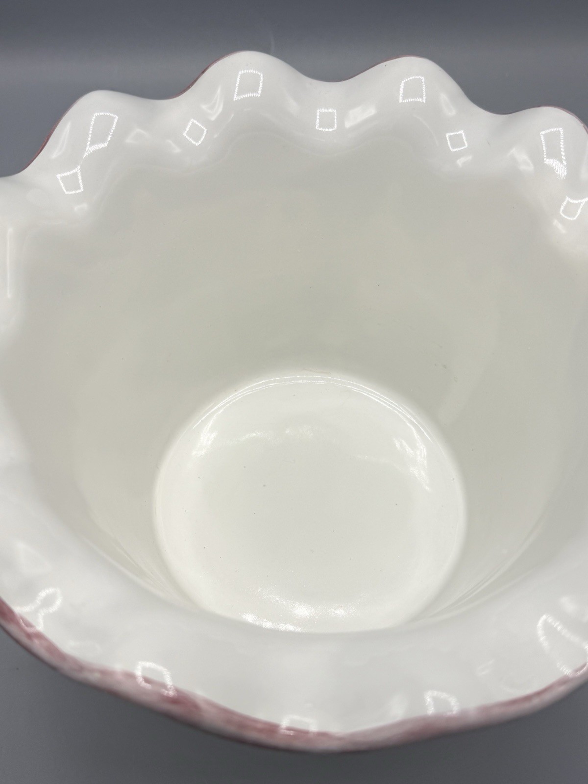 MacKenzie-Childs Madison Flower Pot/Cachepot Fluted Taylor W/SOME WEAR “A”