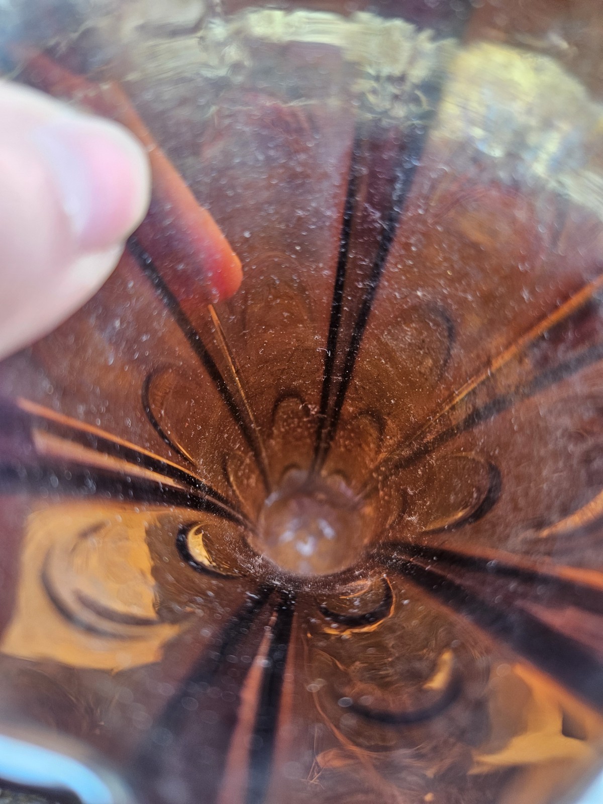 vintage iridescent carnival glass swung vase