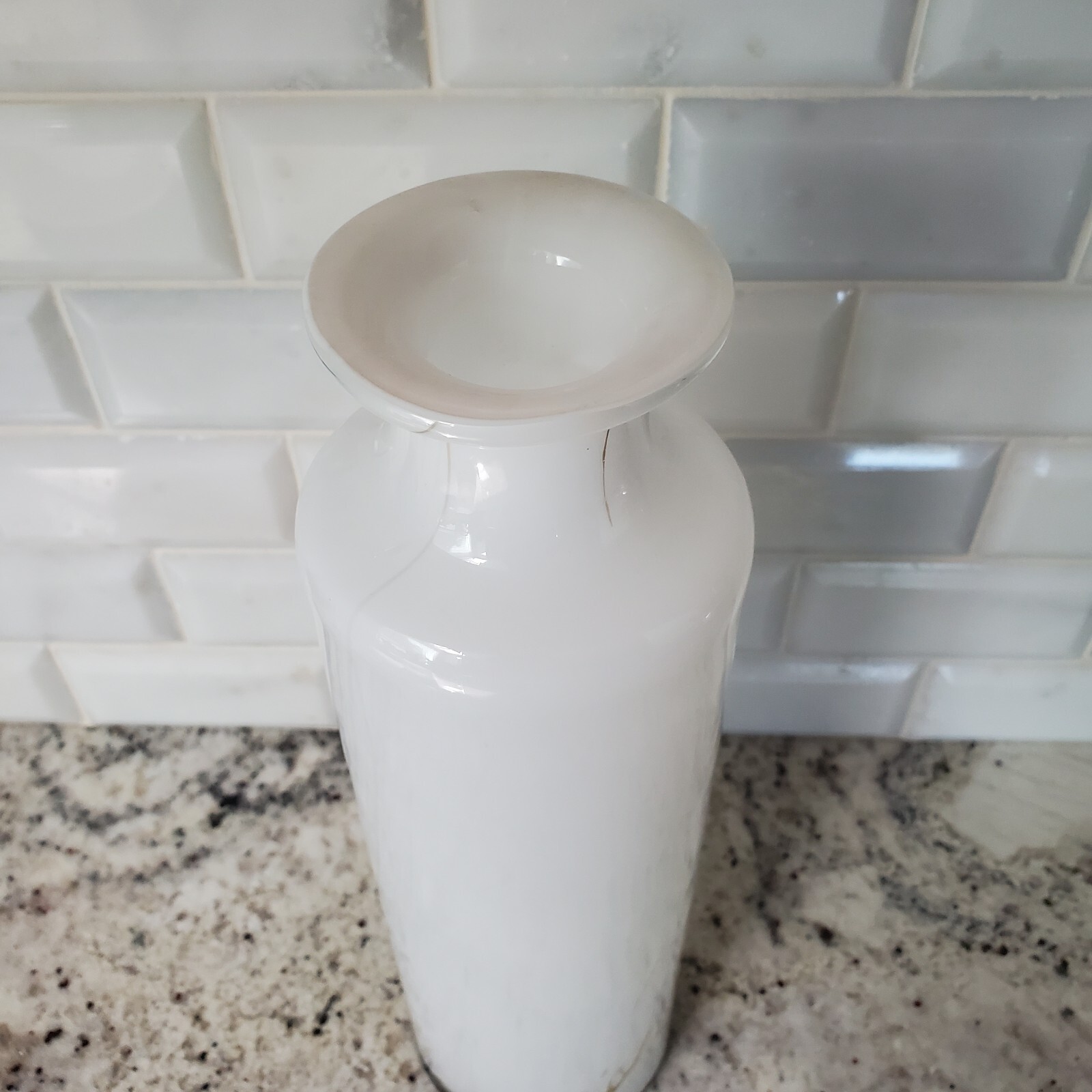 Holmegaard Danish Glass Vase by Per Lutken Signed; Cascade White; Mint Cond