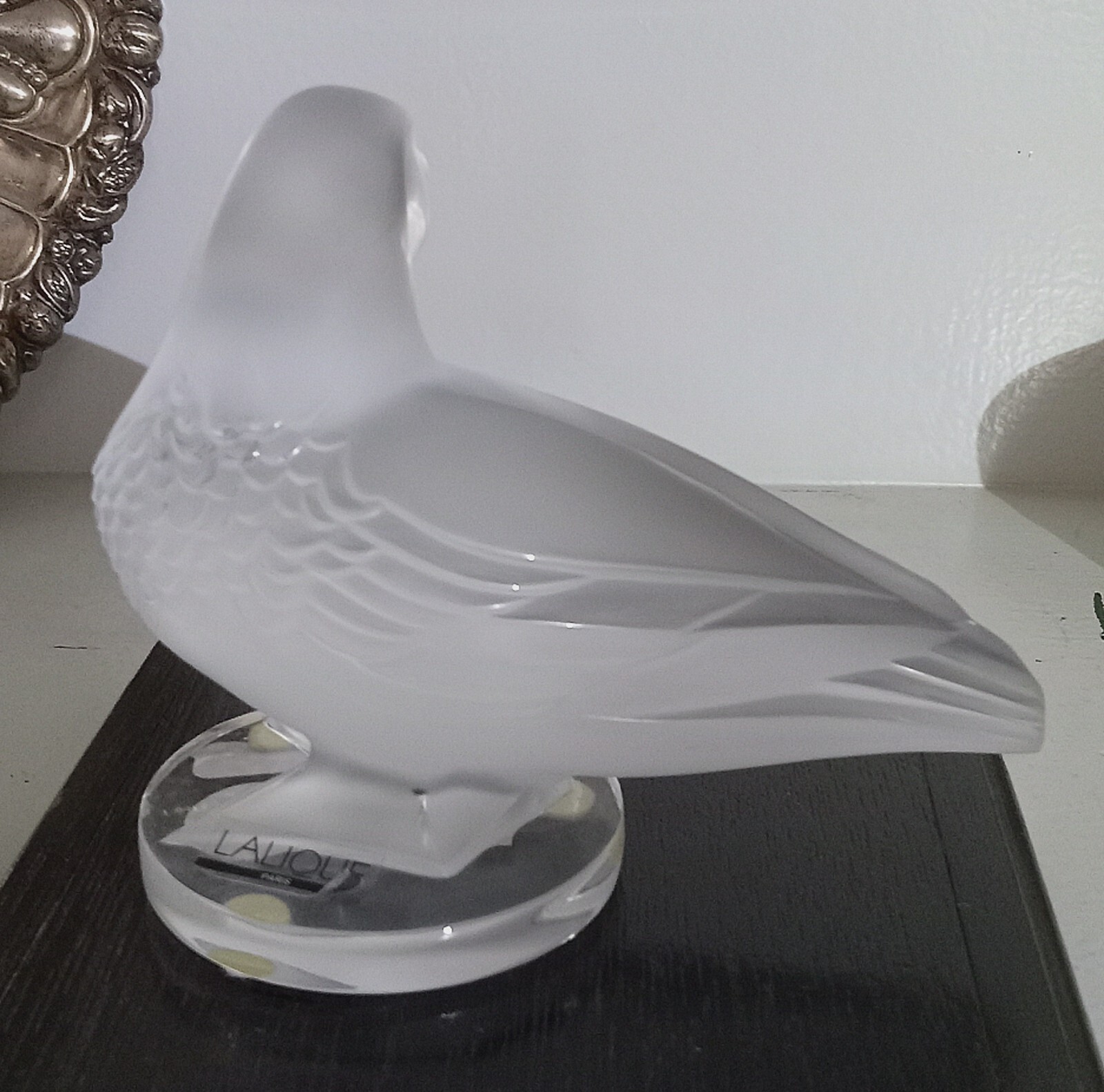 Lalique Frosted Crystal Signed Duck 4 3/8″ Tall 5 1/2″ Long, Heavy EUC