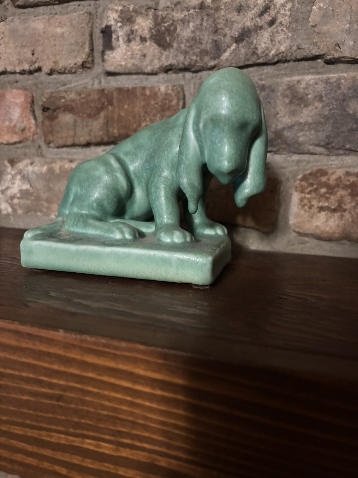 VTG 1934 Rookwood Pottery Bassett Hound Dog Bookend” EXCELLENT “