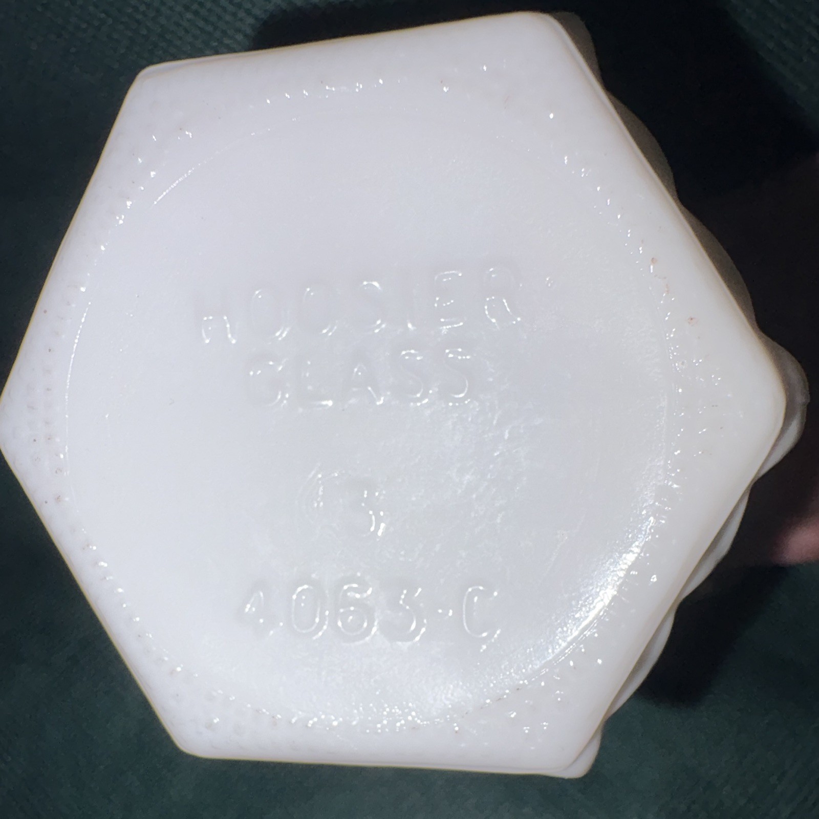 Vintage Hoosier Diamond White Milk Glass Ribbed Bud Vase Signed 6″ MCM 4063c