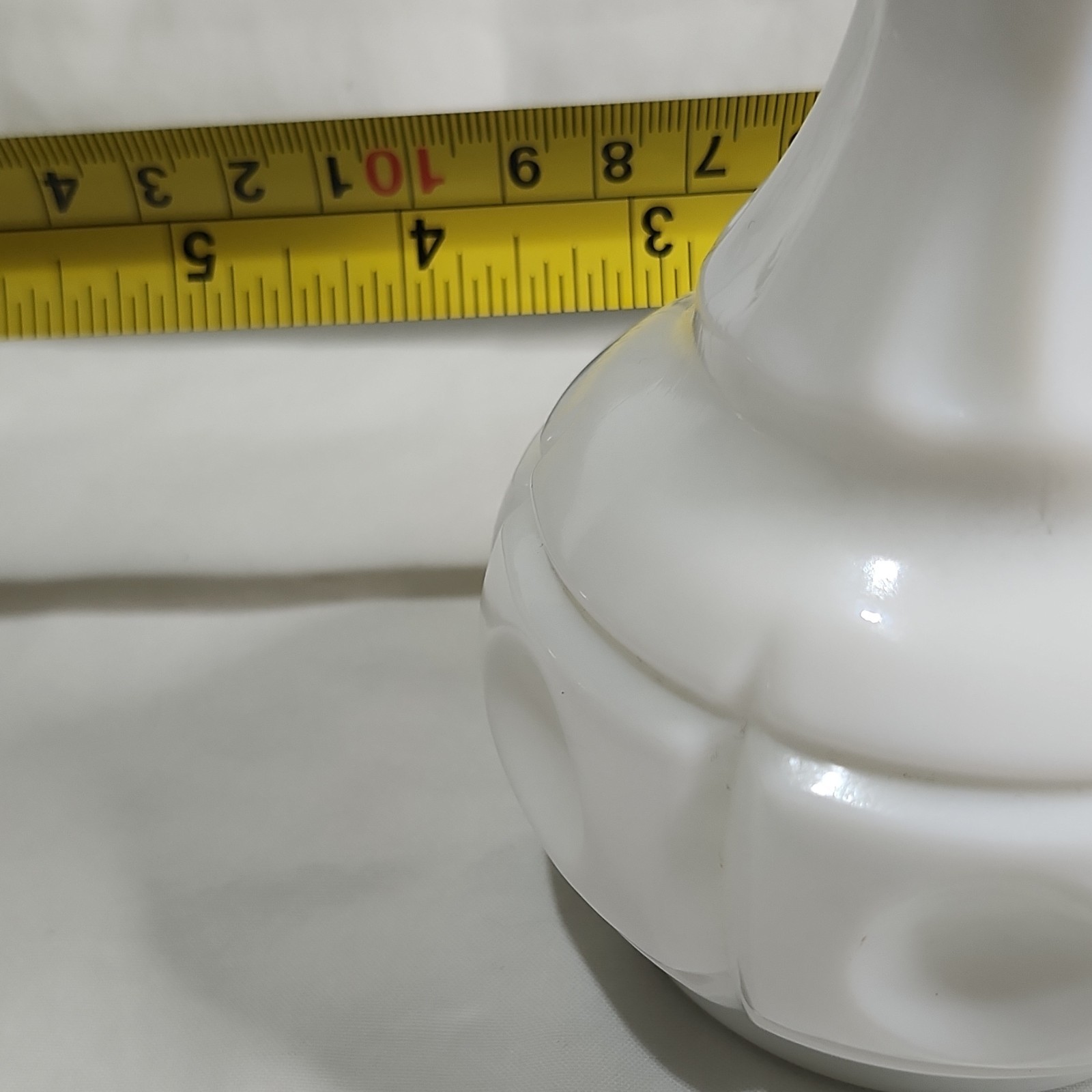 Unmarked White Milk Glass Bud Vase 4.75 in Narrow Neck Flared Rim Glossy
