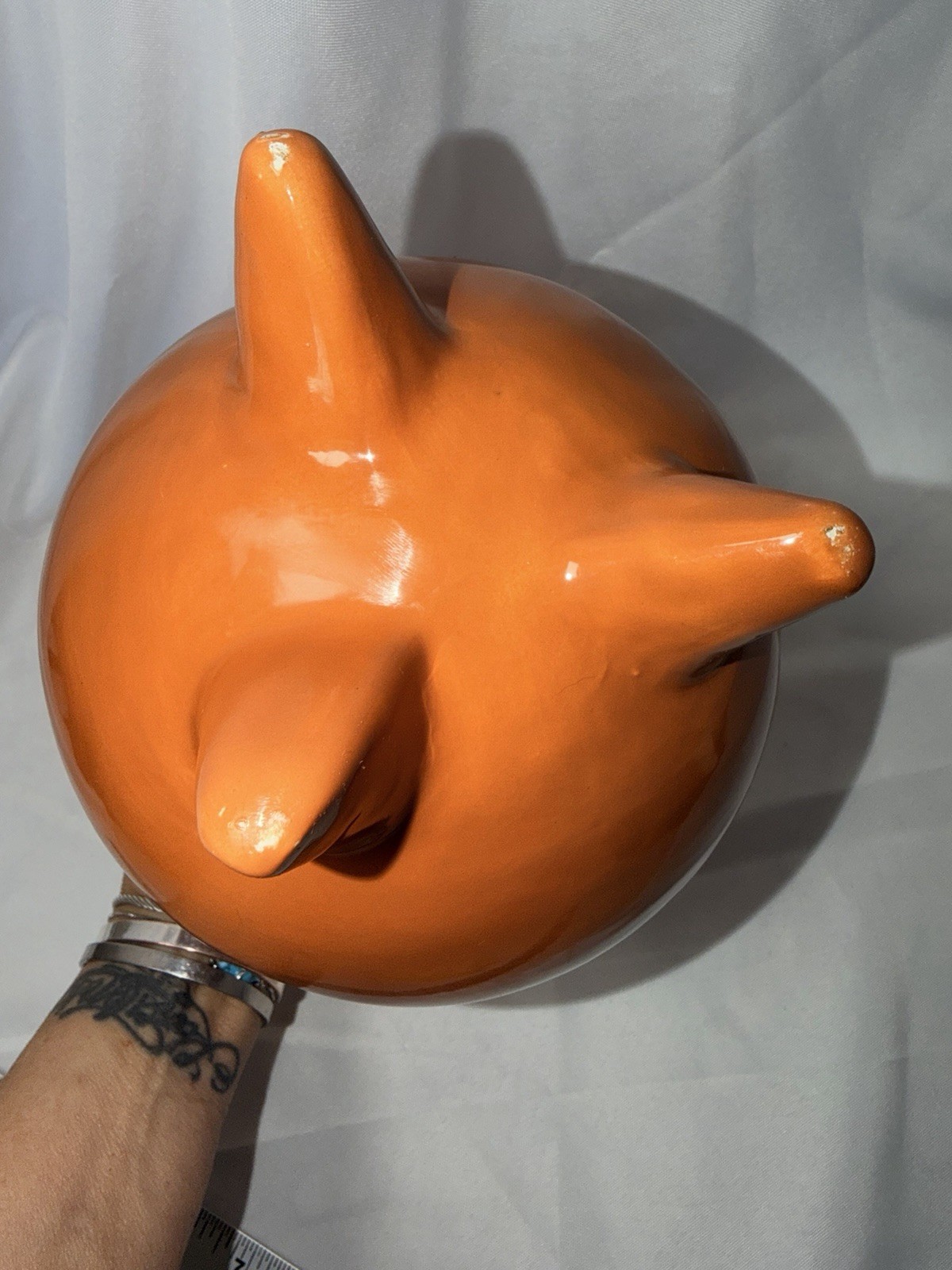 Native American Style Redware Footed Pottery Vase Decorative Handpainted