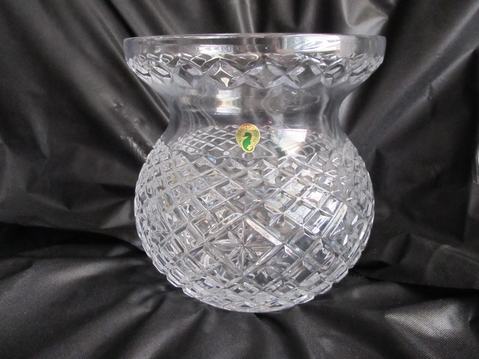 Scarce Waterford Crystal Bouquet Vase 9″ Tall #40028001 MINT