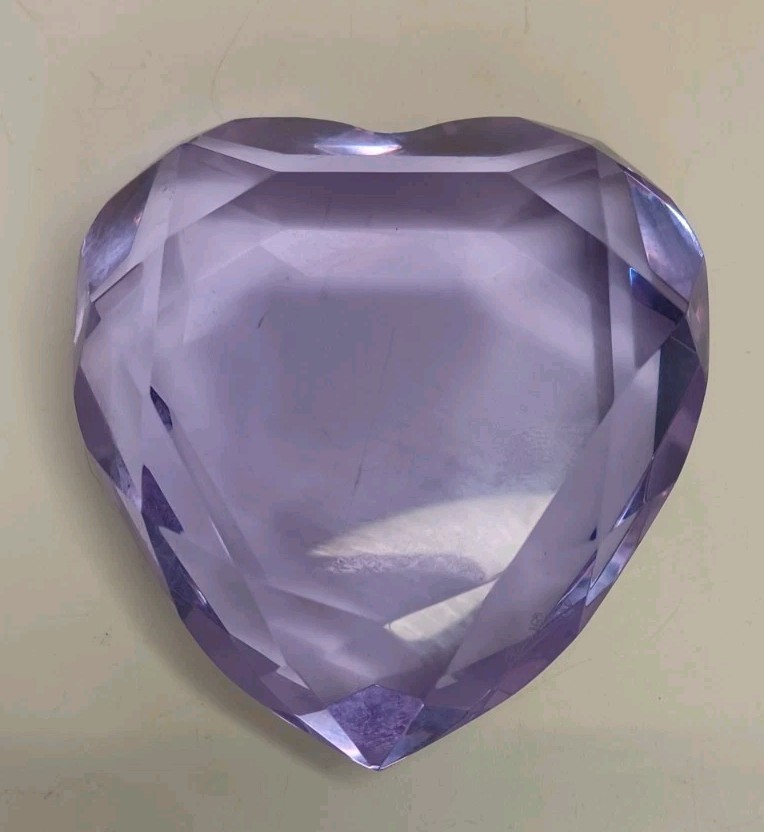Rosenthal Lavender Heart Shaped 3” Paperweight