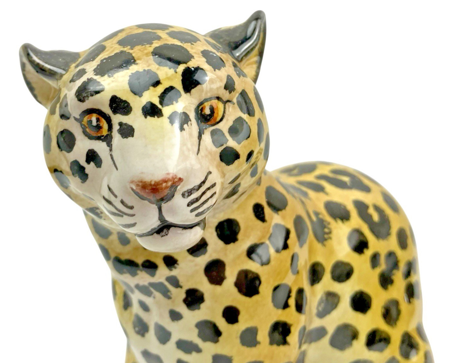 Cheetah Cub Baby Clay Figurine Made in Italy 6.5″ Tall