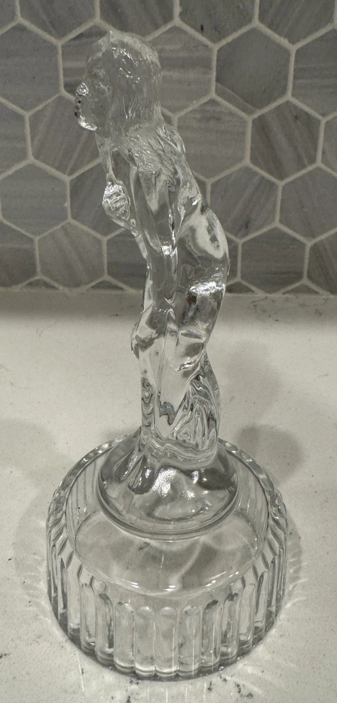 Vintage Imperial Glass Cambridge Bashful Charlotte Venus Rising Clear Nude Lady