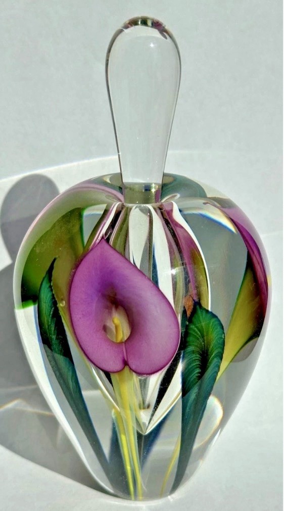 Lotton studio Scott Bayless Purple Paperweight Perfume Lily bottle