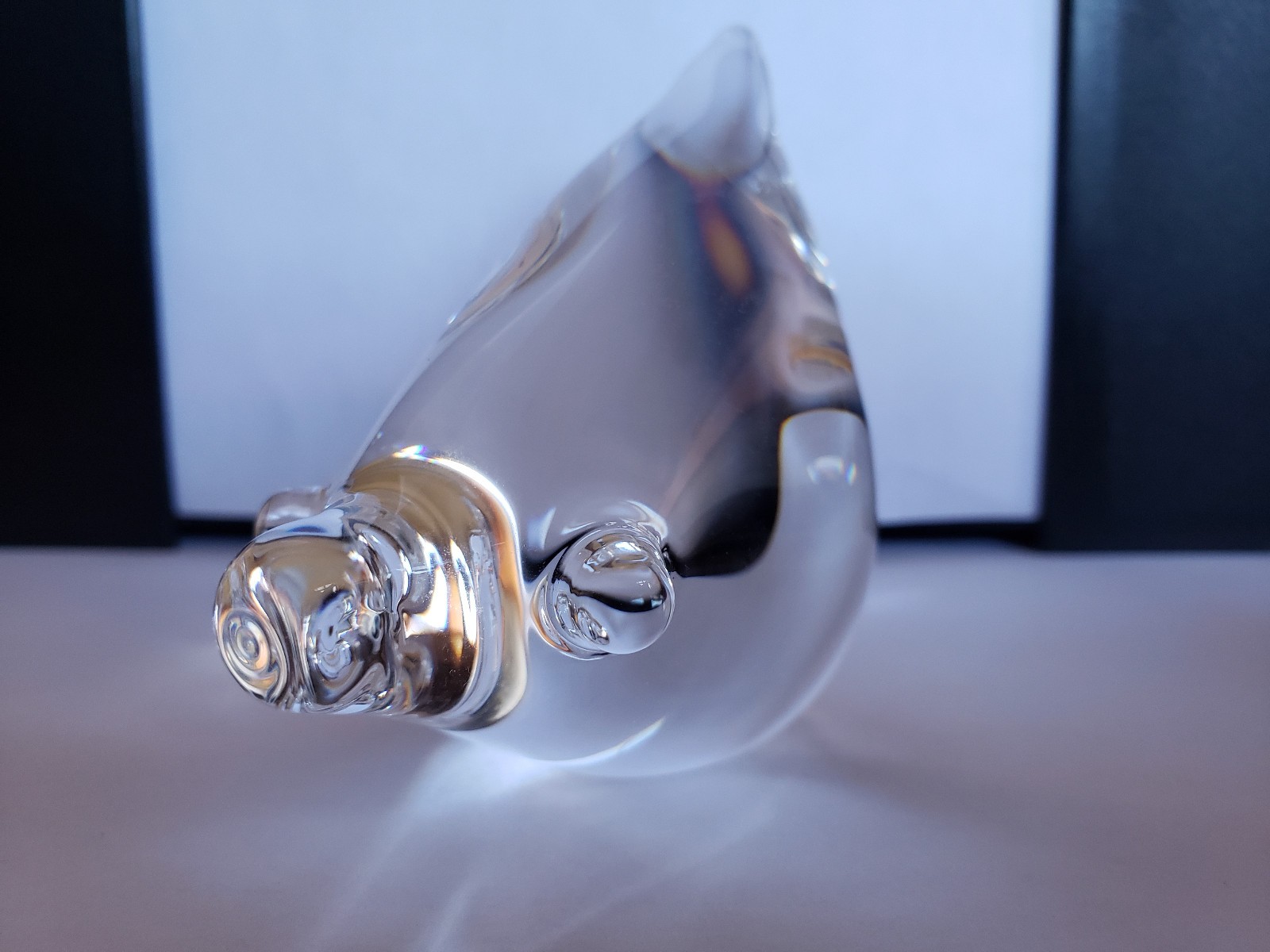 Signed Steuben Crystal Glass Special Fish 1971 Lloyd Atkins Design
