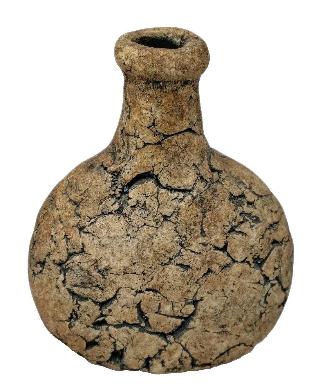 Stan Langtwait Pottery Bottle Vase Volcanic Ash Mt St Helen Brutalist Organic