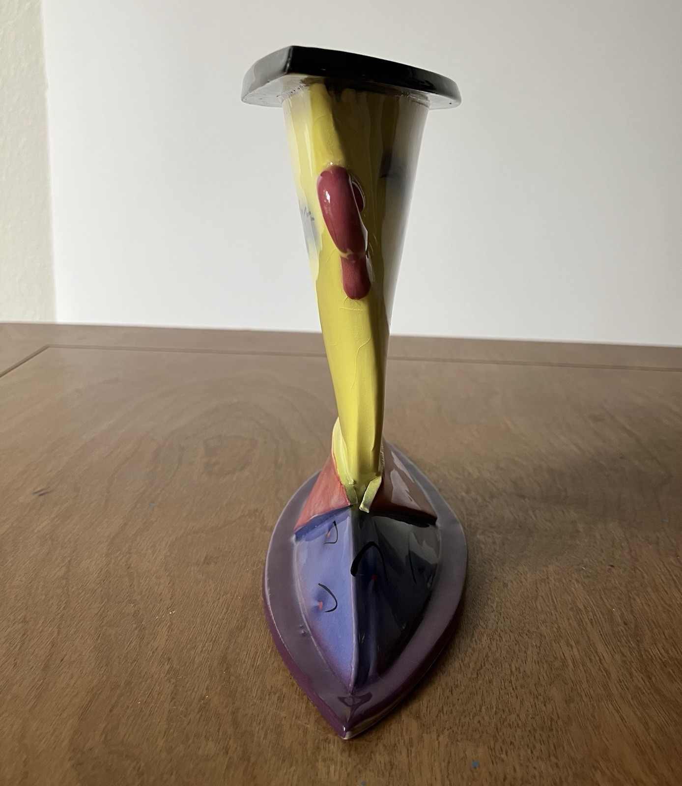 Natalie Warrens Studio Pottery Face Vase NW Unusual Signed Head 1998 Art