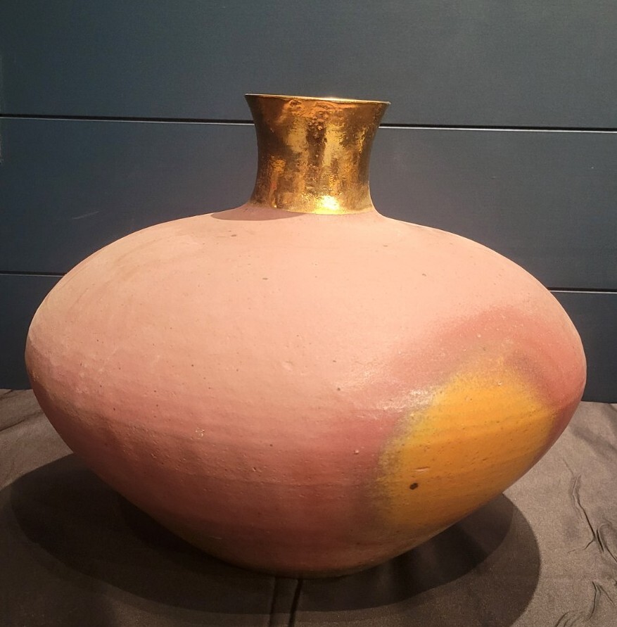Contemporary Modern Large Ceramic Vase Vassel Centerpiece 1970s 1980s