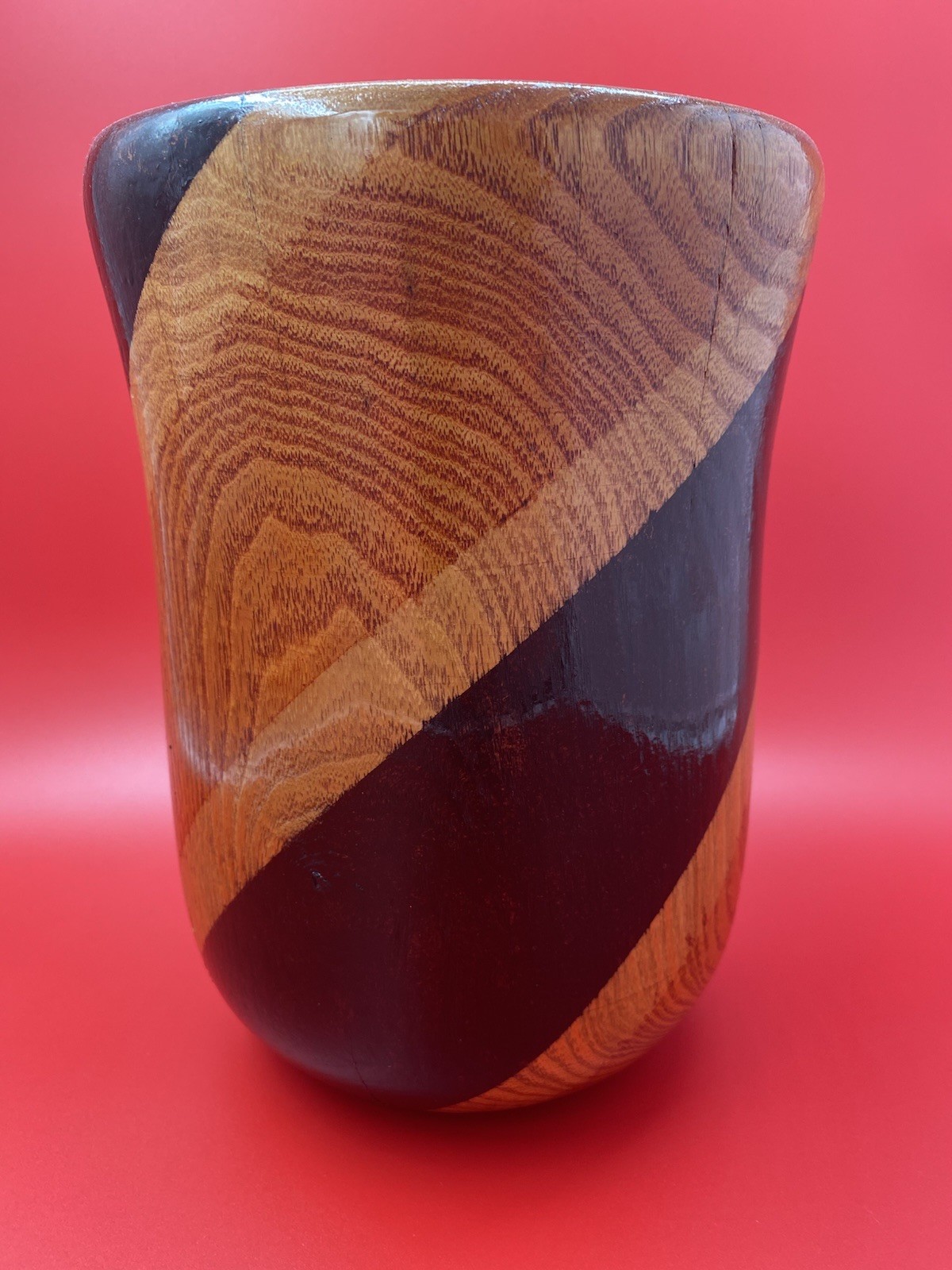 Handcrafted Wood and Resin Art Vase One of a Kind Modern Luxury Home Décor