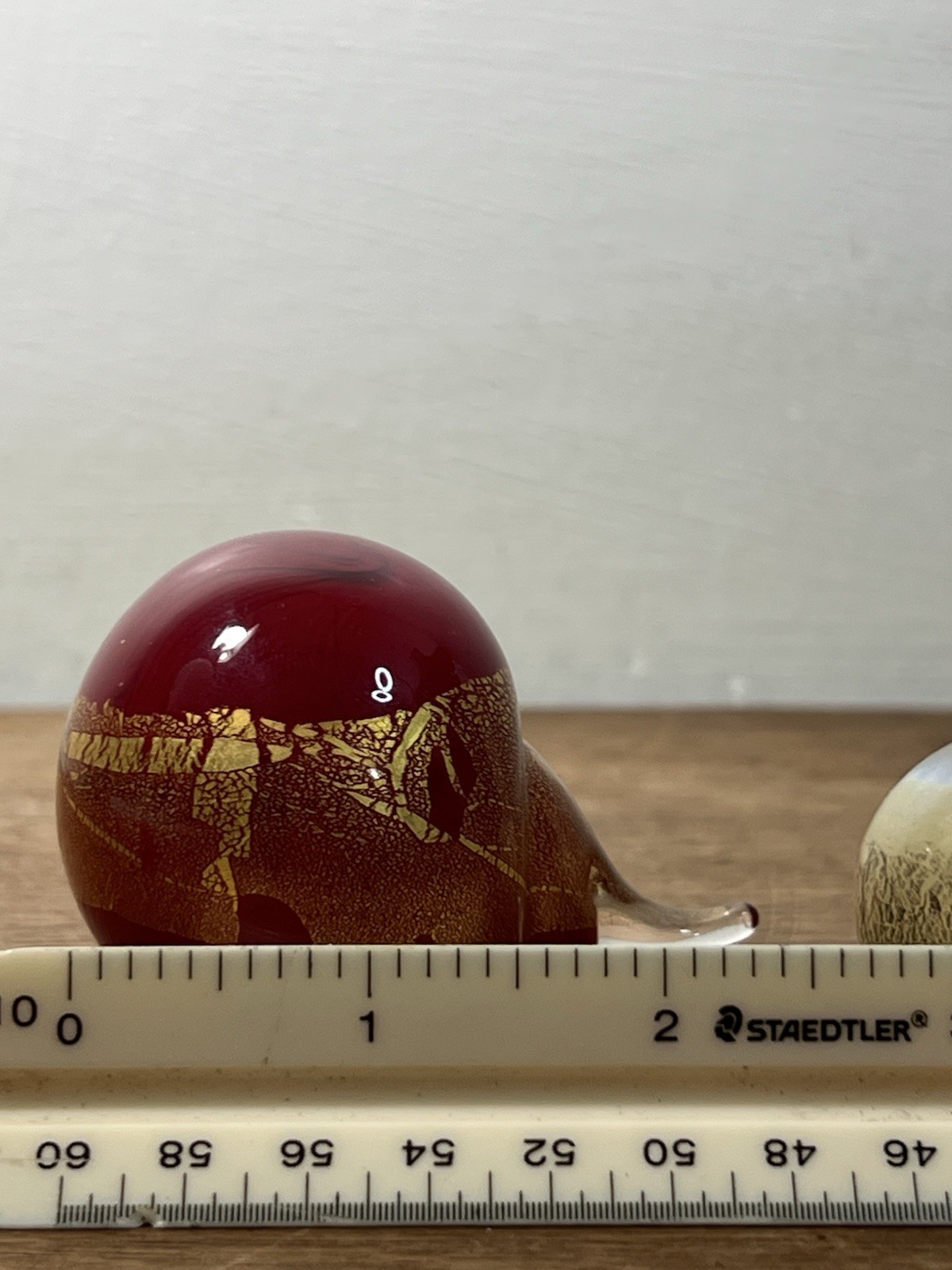 2 Pc. Handblown Art Glass Hedgehog Murano Gold Fleck Mini Decor Small Animal