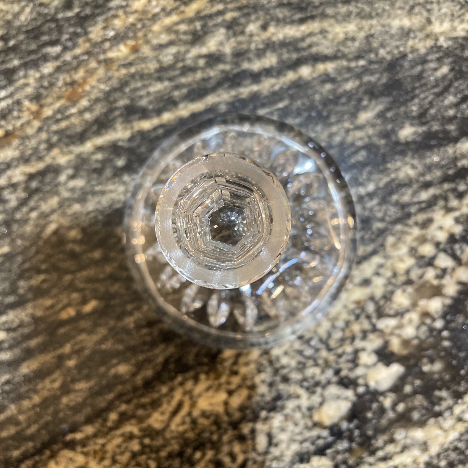 Vintage Hand Cut Lead Crystal Candle Holder Stick West Germany a3