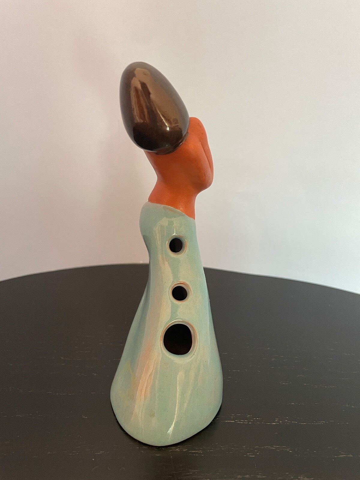 California Faience Pottery Jane Fauntz FLOWER FROG HOLDER- Nude Woman Art Deco