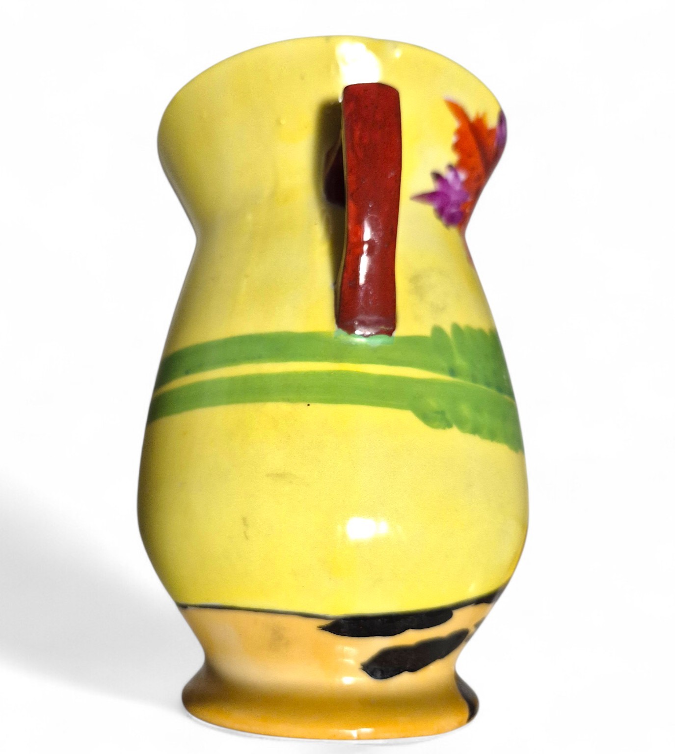 VTG Mid-Century Chikusa Japan Hand Painted Floral Landscape Vase 6″