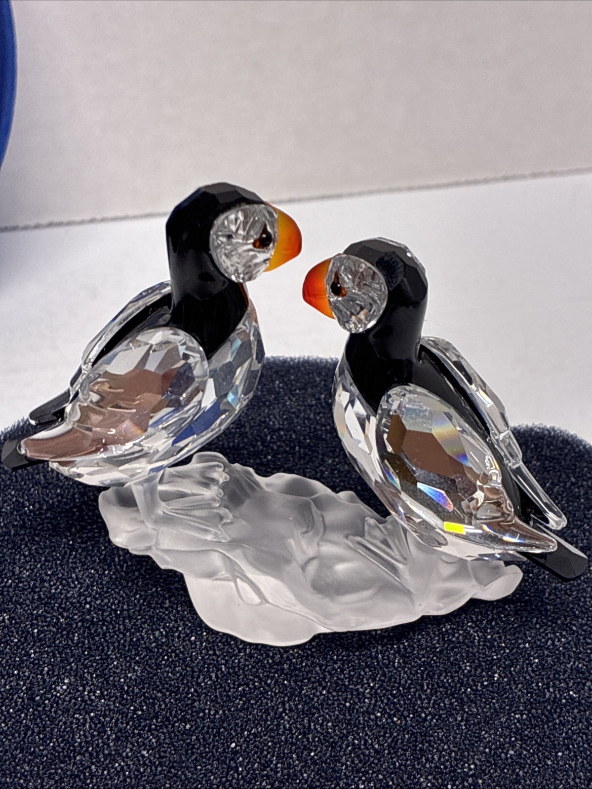 Swarovski Puffins Clear Crystal Figurine Boxed MPN 261643 Made in Austria