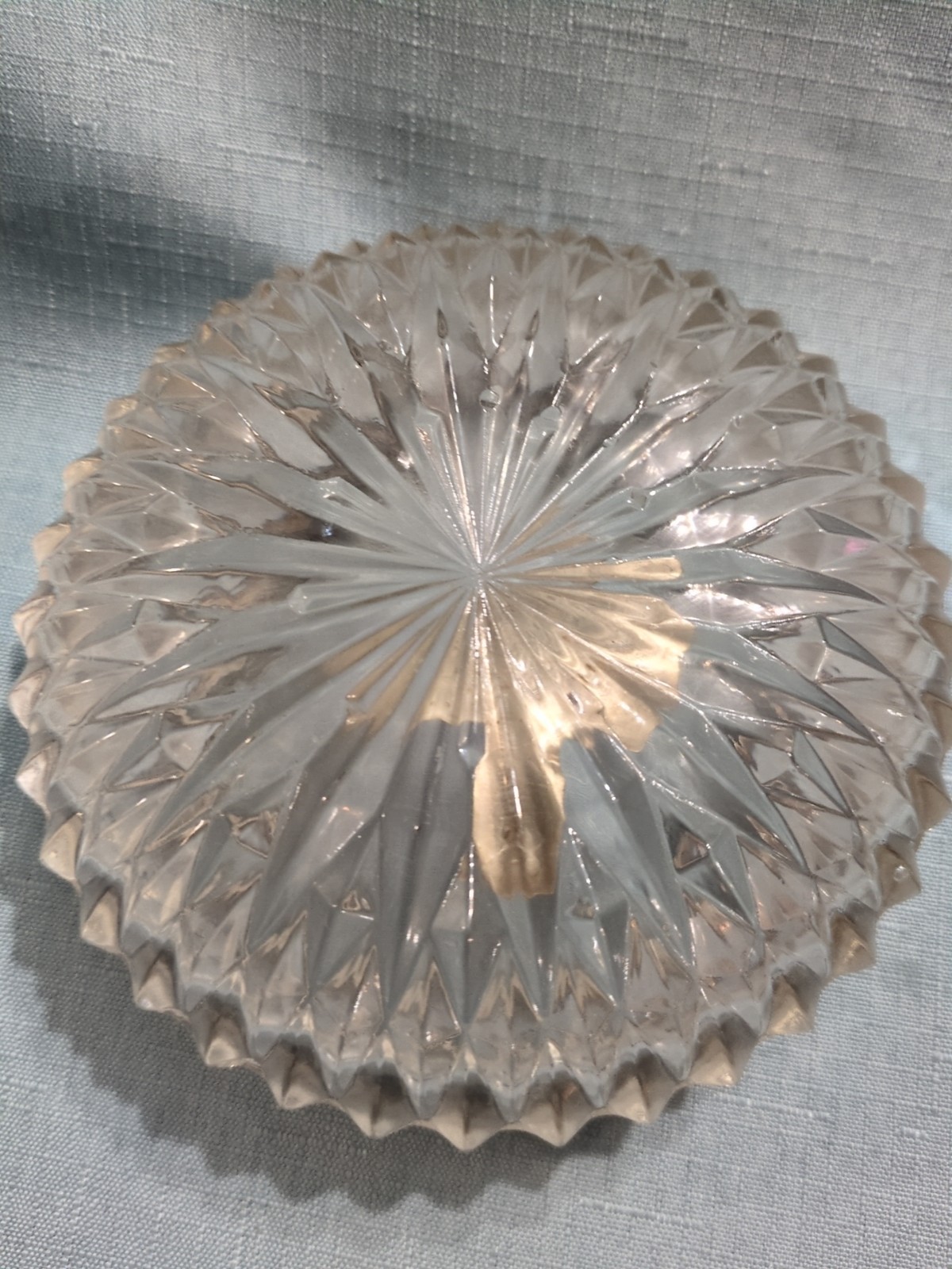ANTIQUE VINTAGE HAND MADE CRYSTAL CUP/BOWL BRAMA ENGLAND VERY UNIQUE 5″X2″