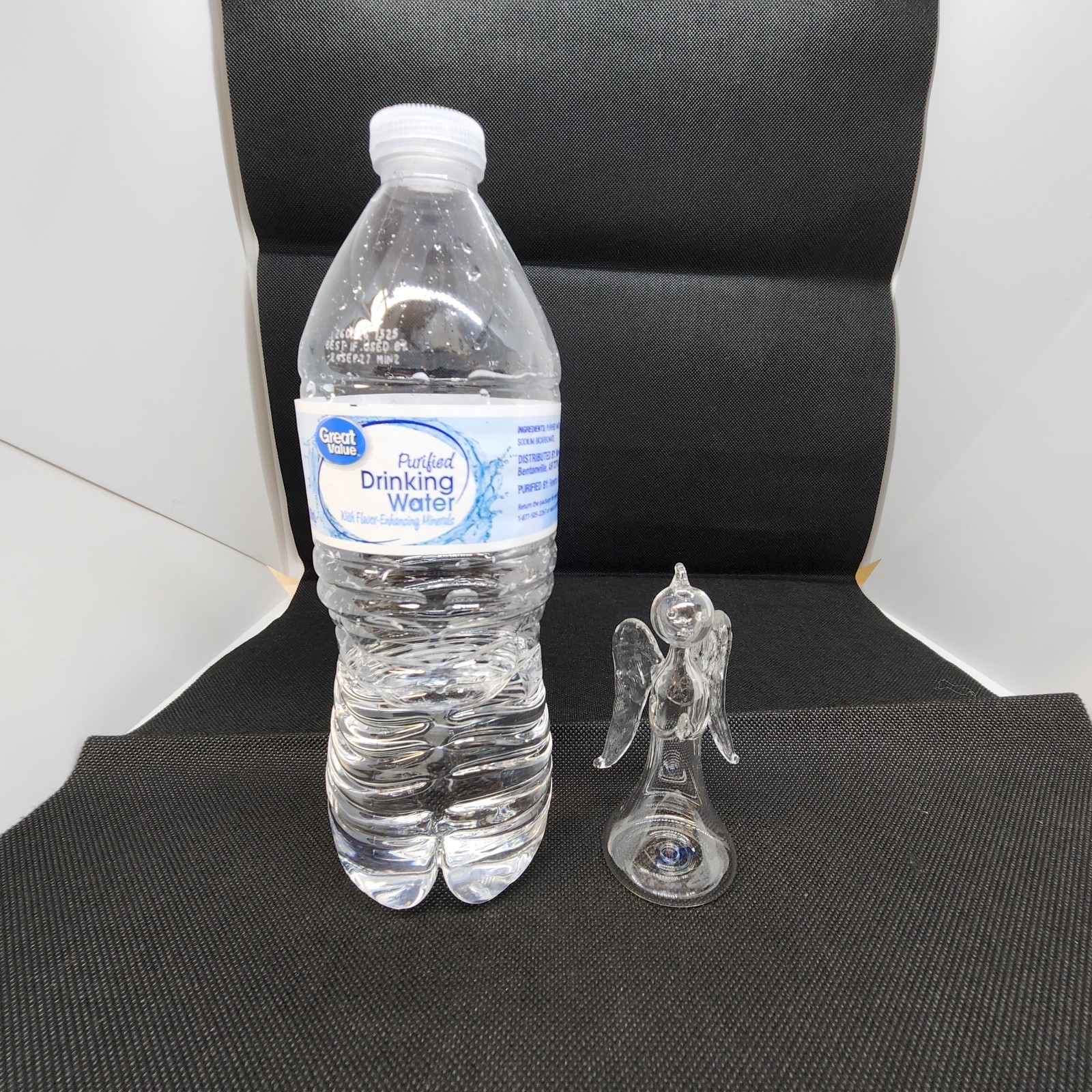 Vintage 4″ Hand Blown Art Glass Parise Vetro Italy Clear Glass Angel Ornament