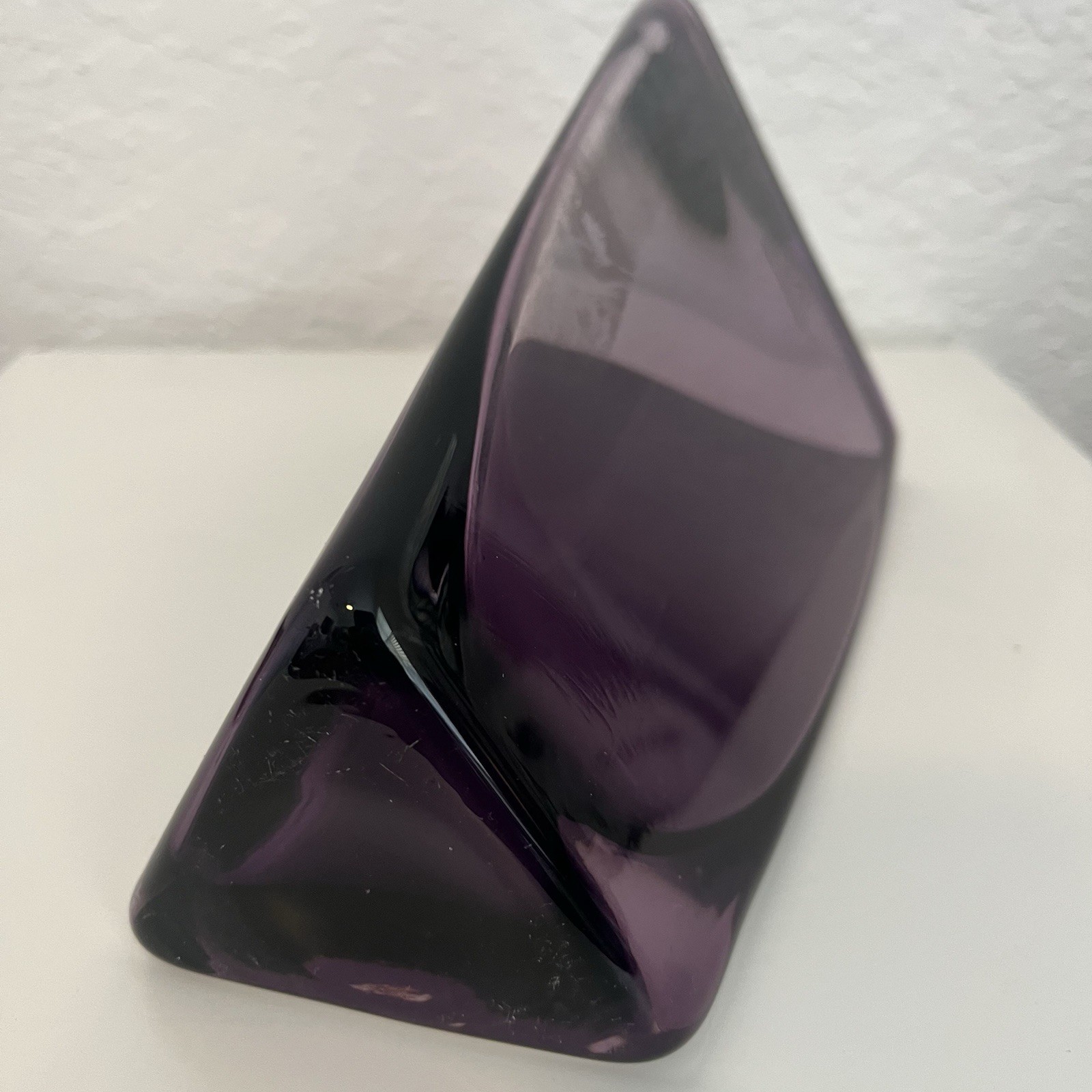 LSA International Polish Mouthblown Hand Crafted Amethyst Glass Vase Heavy 3.5pd
